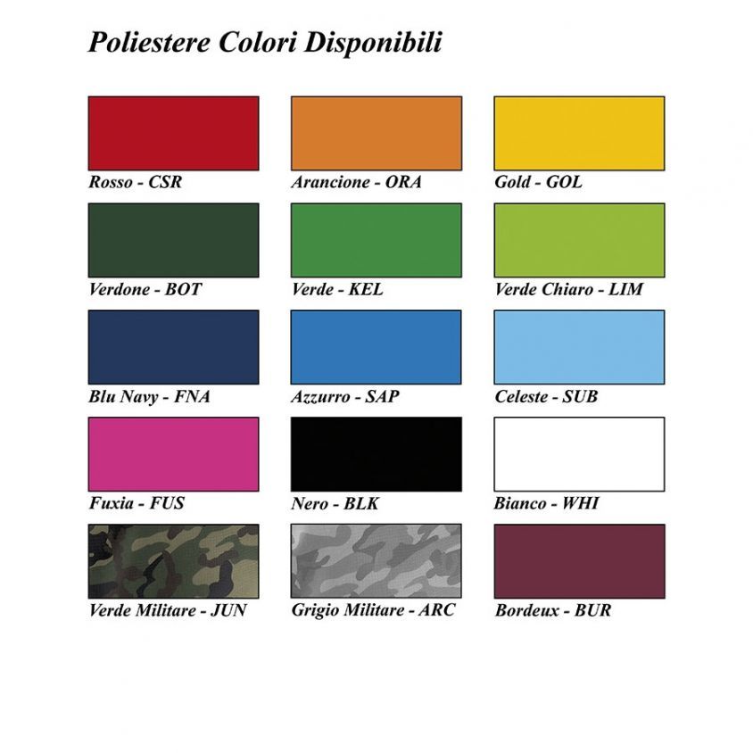 poliestere Colori Disponibili